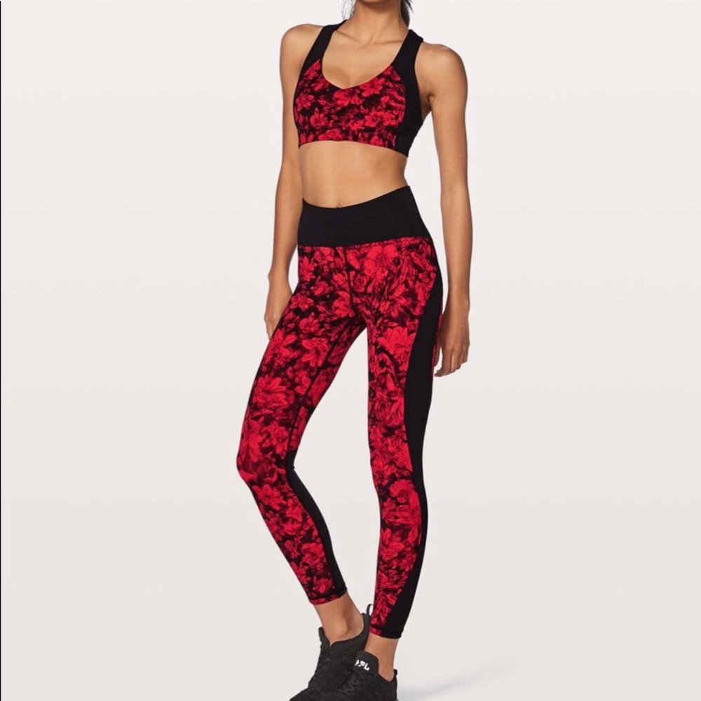 Lululemon Sweat Times Bra  Red/Black Size 2